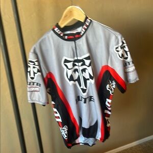 Fox Racing Gray and Red Cycling Jersey